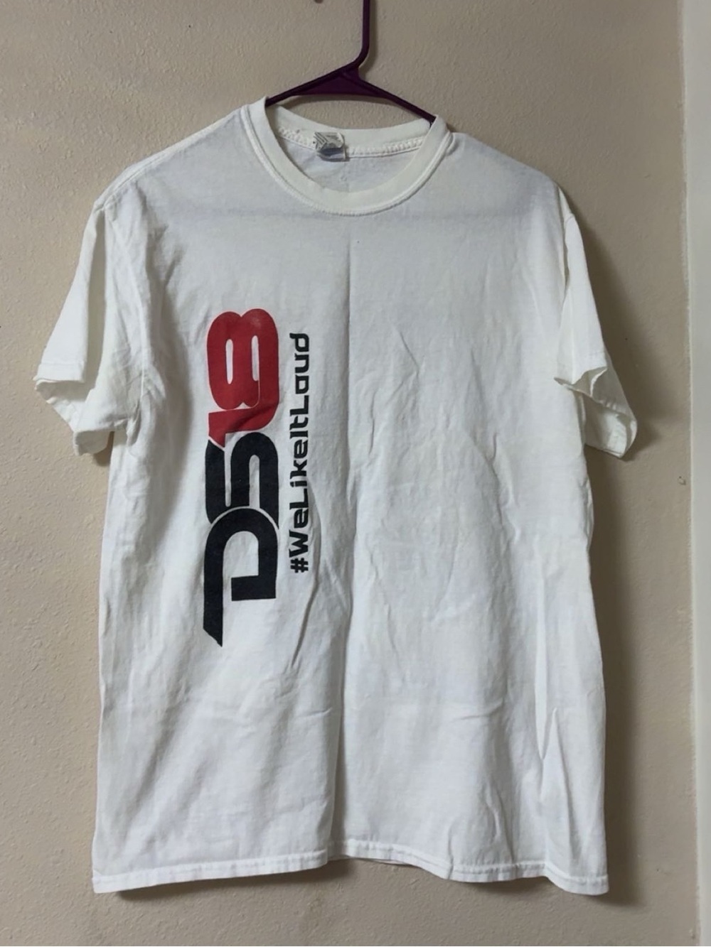 Graphic Tee - White with Red & Black Logo